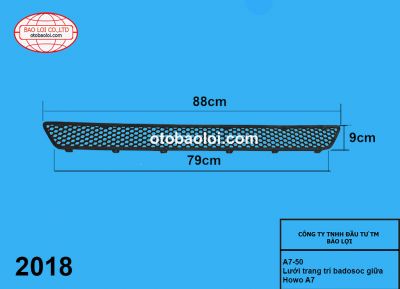 Lưới  trang trí badosoc giữa Howo A7
