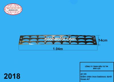 Giẫm chân inox badosoc dưới Howo A7