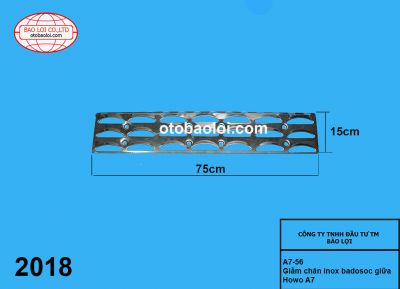 Giẫm chân inox badosoc giữa Howo A7