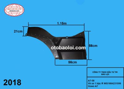 Vè xe 1 bậc R WG1664231006 Howo A7