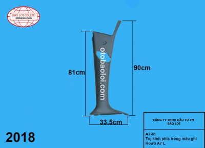 Trụ kính phía trong màu ghi Howo A7 L