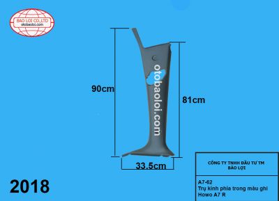 Trụ kính phía trong màu ghi Howo A7 R