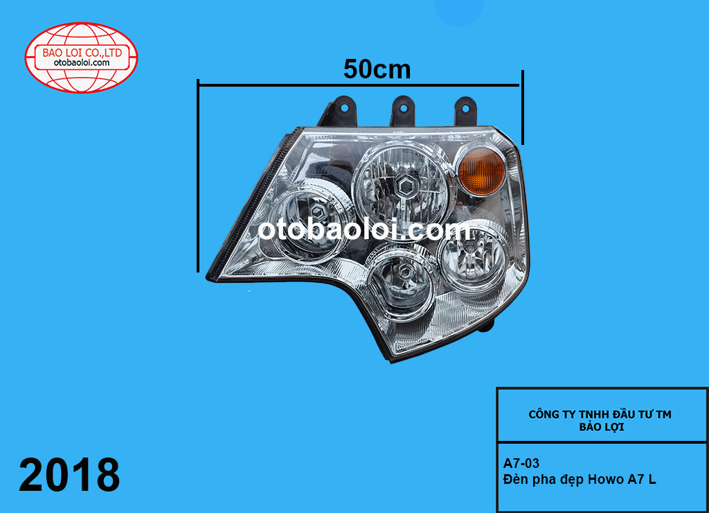 Đèn pha đẹp Howo A7 L(mặt trắng) 