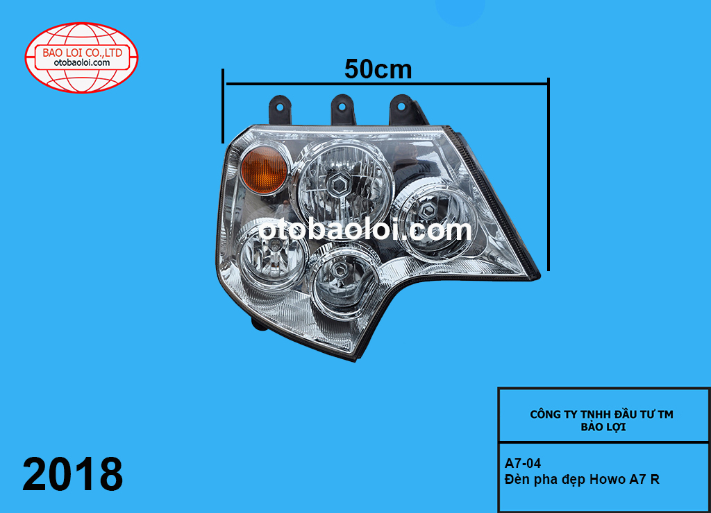 Đèn pha đẹp Howo A7  R (mặt trắng)