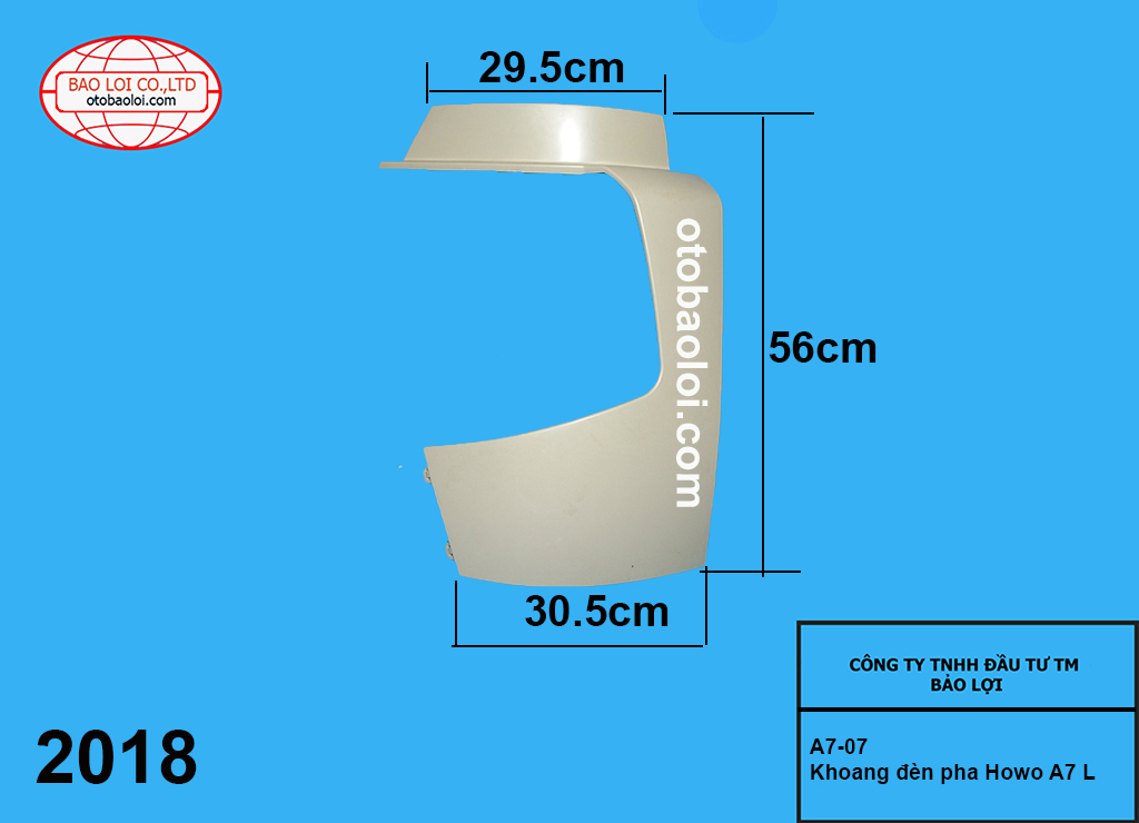 Khoang đèn pha Howo A7 L