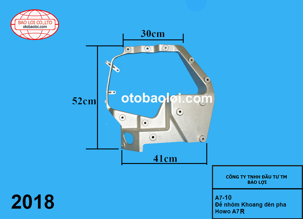 Đế nhôm khoang đèn pha  Howo A7 R
