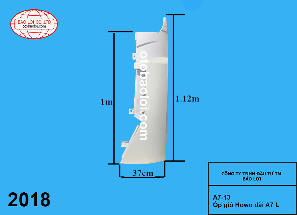 Ốp gió Howo dài  A7 L