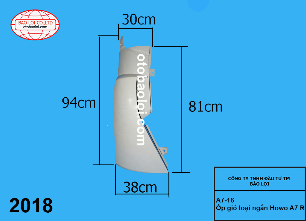 Ốp gió loại ngắn Howo A7 R