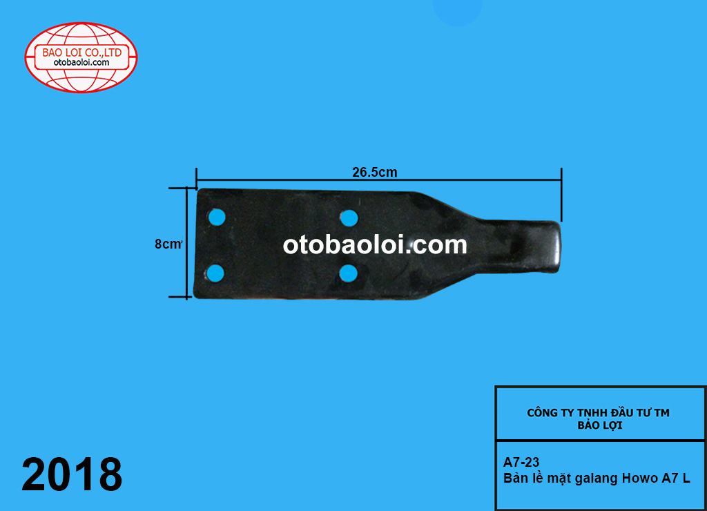 Bản lề mặt galang Howo A7 L