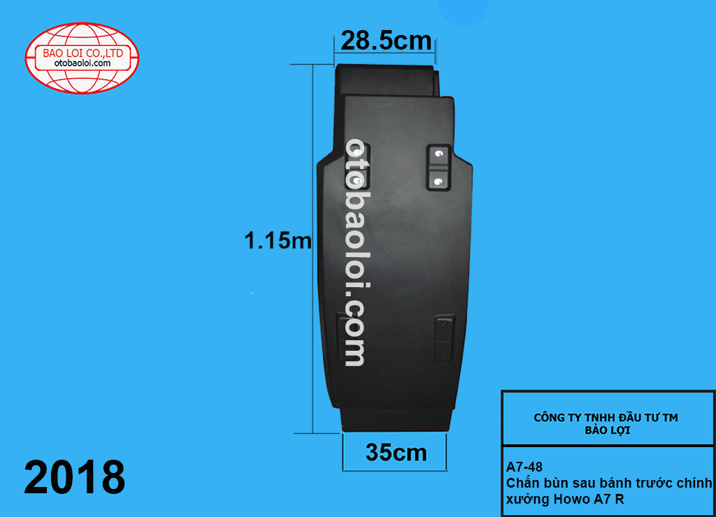 Chắn bùn sau bánh trước chính xưởng Howo A7 R
