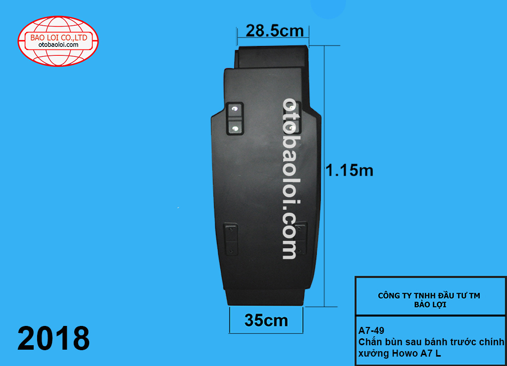 Chắn bùn sau bánh trước chính xưởng Howo A7 L