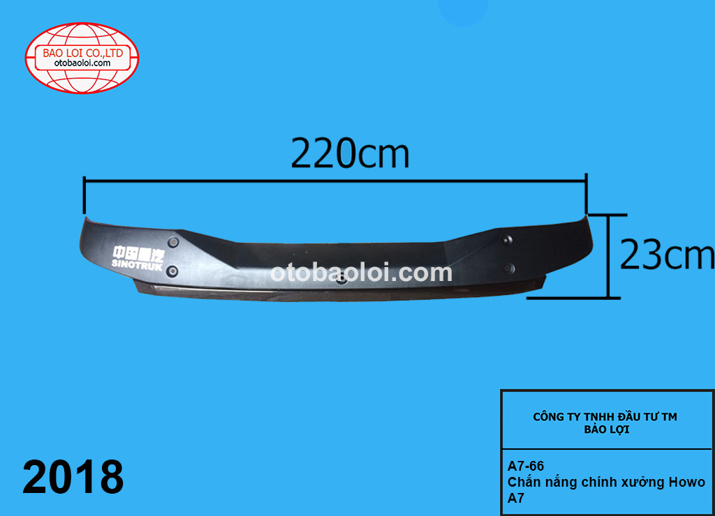 Chắn nắng chính xưởng Howo A7