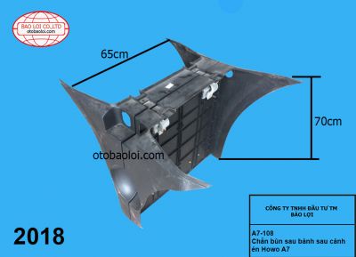 Chắn bùn sau bánh sau cánh én Howo A7