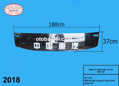 Miếng đen trang trí trên kính howo A7