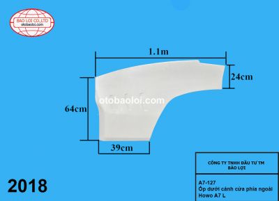 Ốp dưới cánh cửa phía ngoài Howo A7 L 