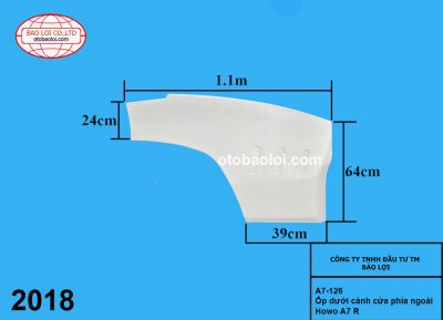Ốp dưới cánh cửa phía ngoài Howo A7 R