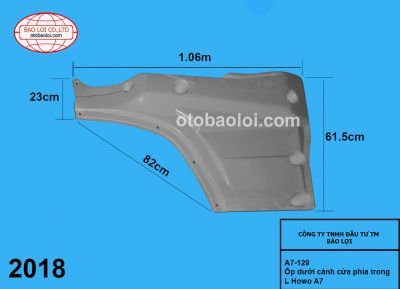 Ốp dưới cánh cửa phía trong  L Howo A7