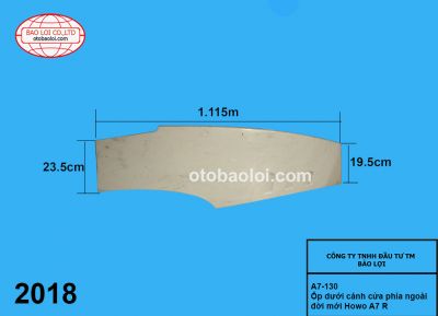 Ốp dưới cánh cửa phía ngoài đời mới Howo A7 R