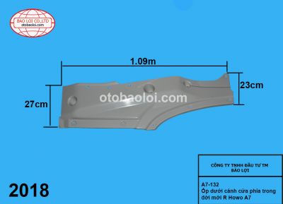 Ốp dưới cánh cửa phía trong đời mới R Howo A7 