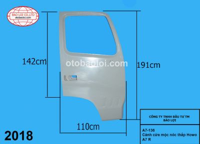 Cánh cửa mộc nóc thấp Howo A7 R