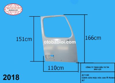 Cánh cửa mộc nóc cao R Howo A7