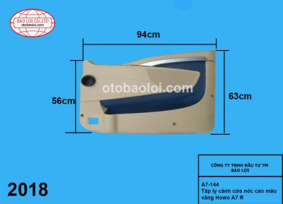 Táp ly cánh cửa nóc cao màu vàng Howo A7 R