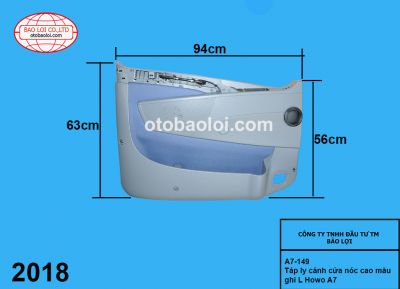  Táp ly cánh cửa nóc cao màu ghi L Howo A7 