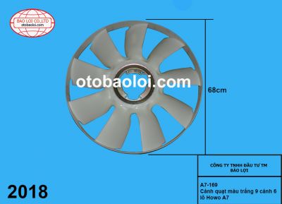 Cánh quạt màu trắng 9 cánh 6 lỗ Howo A7