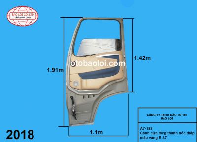 Cánh cửa tổng thành nóc thấp màu vàng R A7