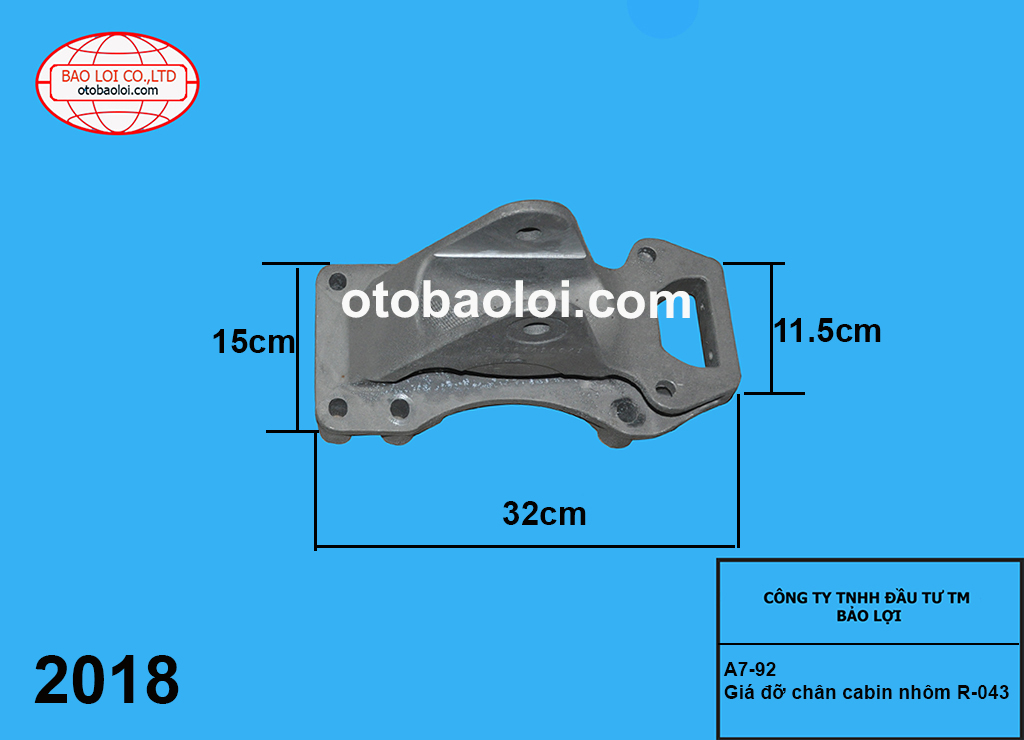 Giá đỡ chân cabin nhôm L-043