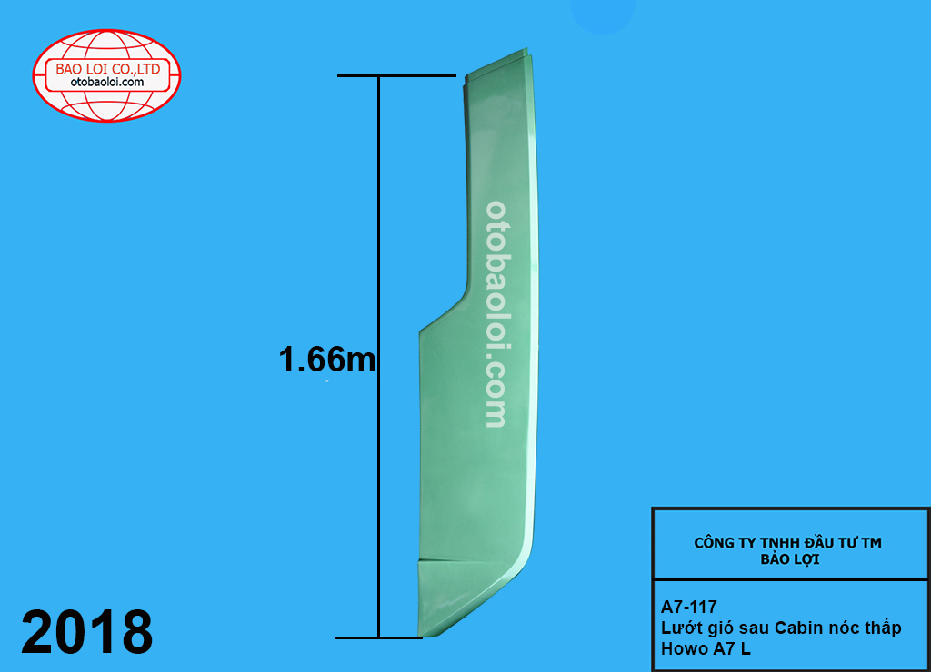 Lướt gió sau Cabin nóc thấp Howo A7 L