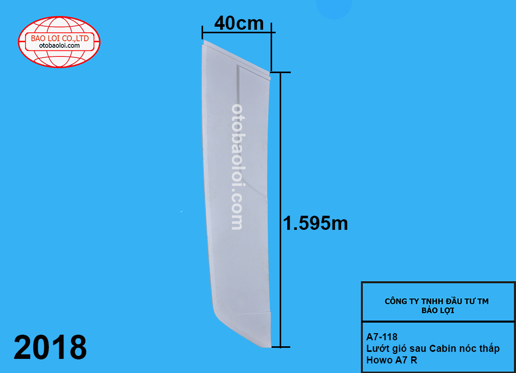 Lướt gió sau Cabin nóc thấp Howo A7 R