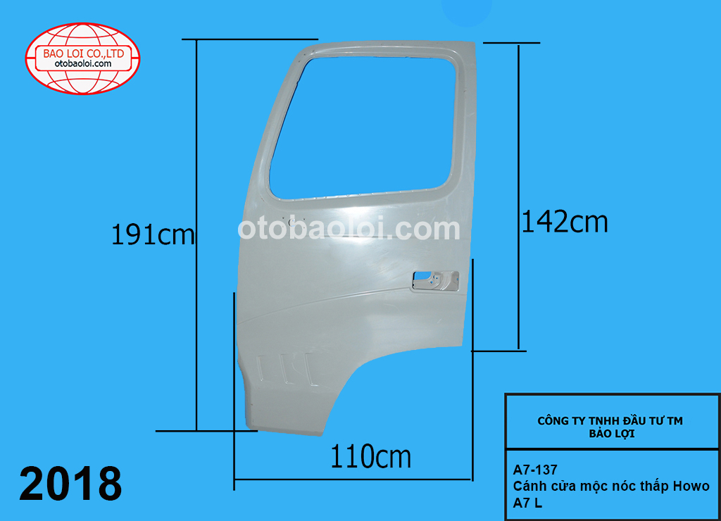 Cánh cửa mộc nóc thấp Howo A7 L