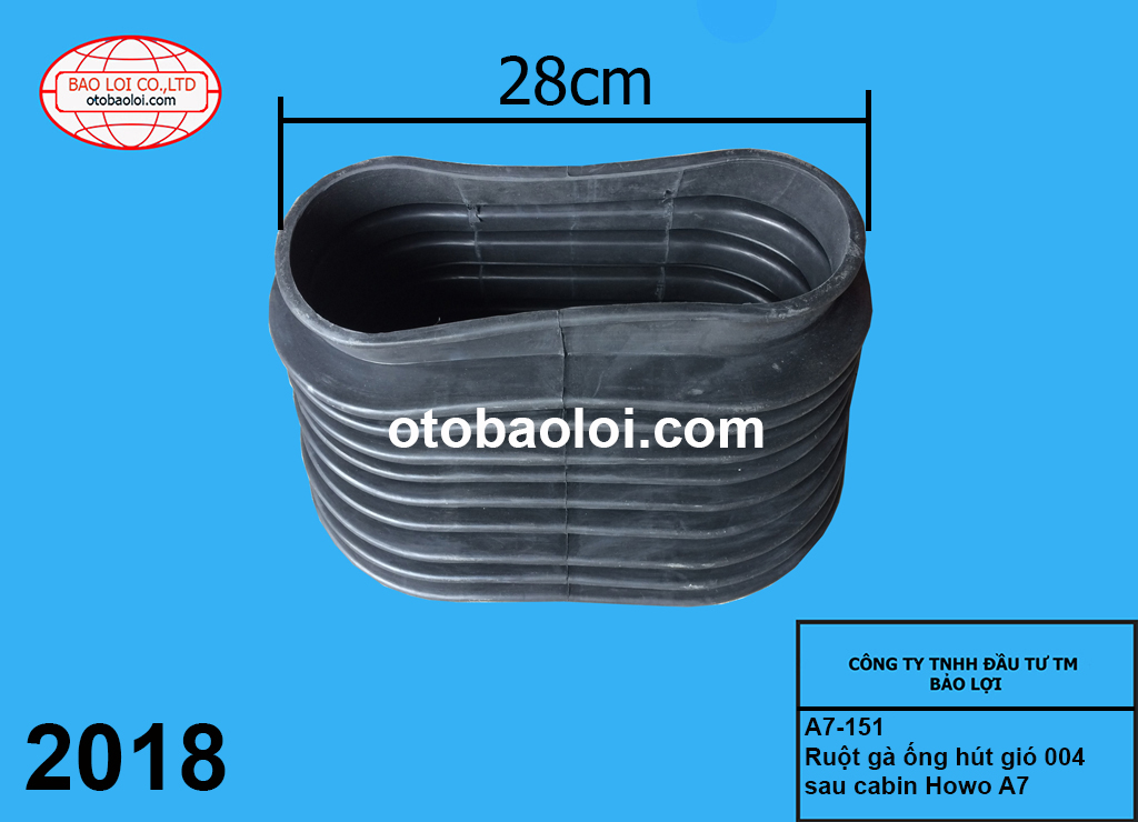 Ruột gà ống hút gió  004 sau cabin Howo A7