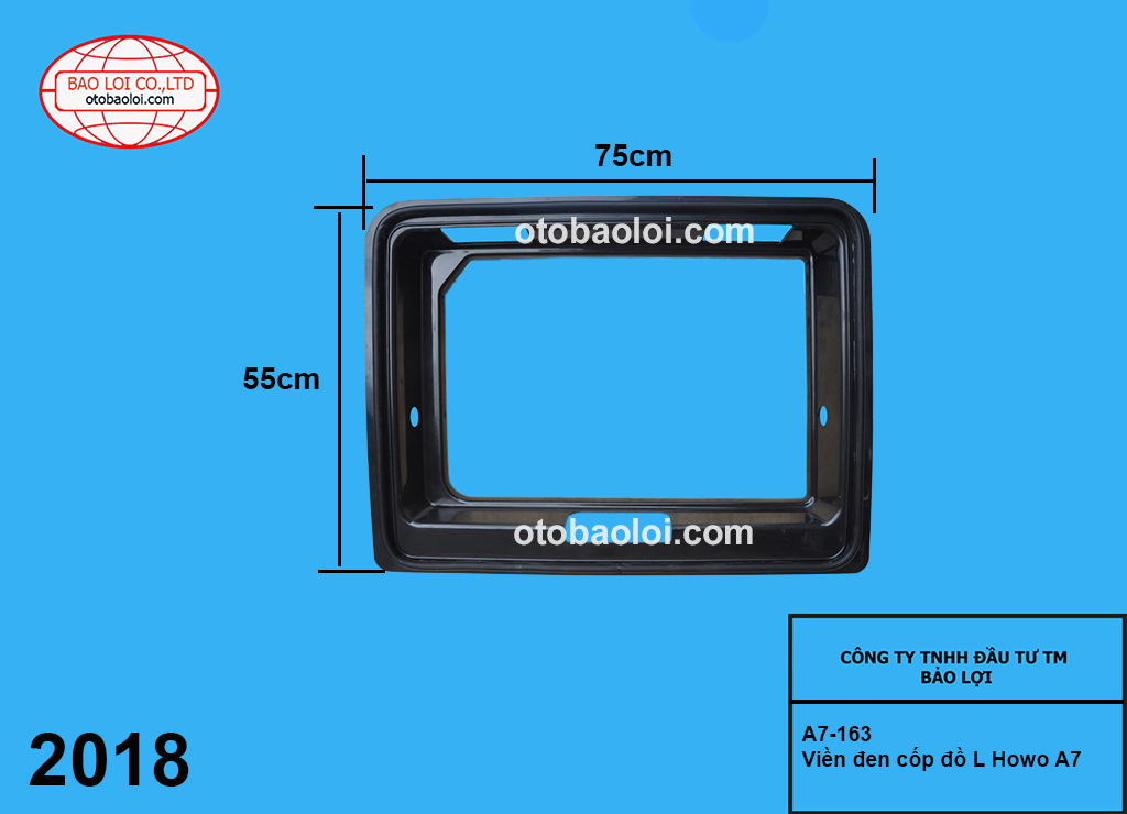 Viền đen cốp đồ L Howo A7