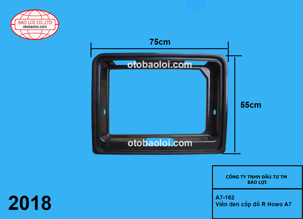 Viền đen cốp đồ R Howo A7
