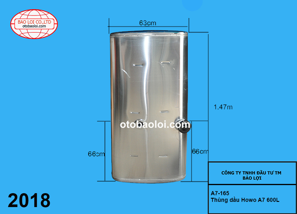 Thùng dầu Howo A7 600L