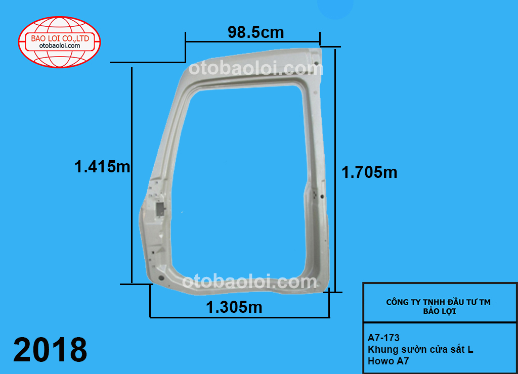 Khung sườn cửa sắt L Howo A7