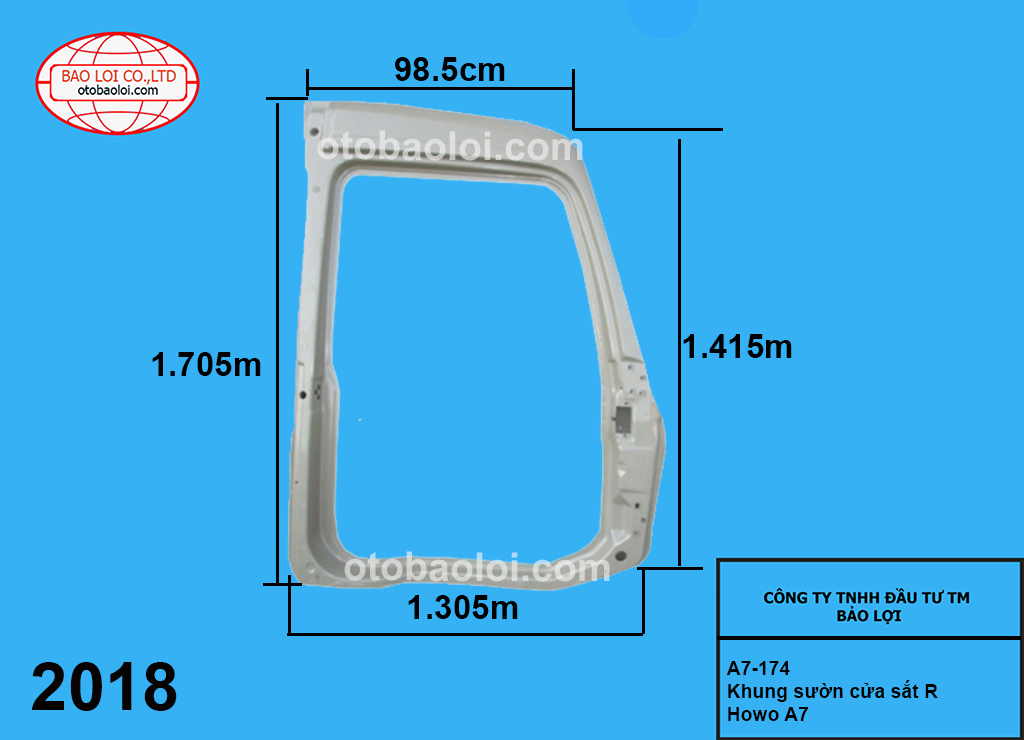 Khung sườn cửa sắt R Howo A7