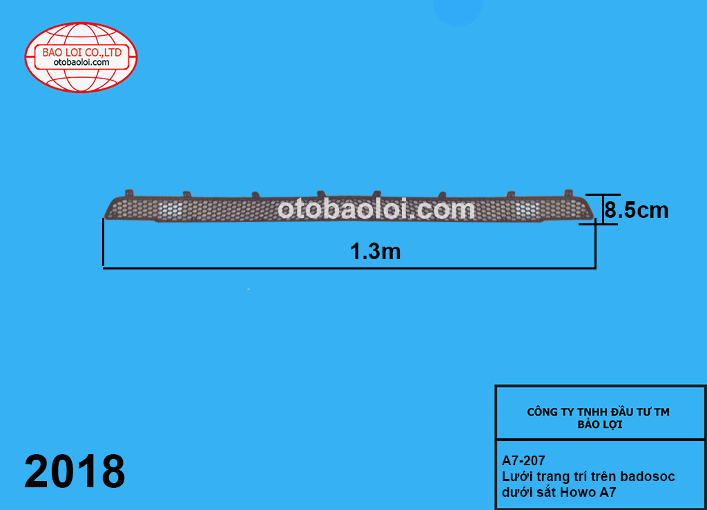 Lưới  trang trí trên badosoc dưới sắt Howo A7
