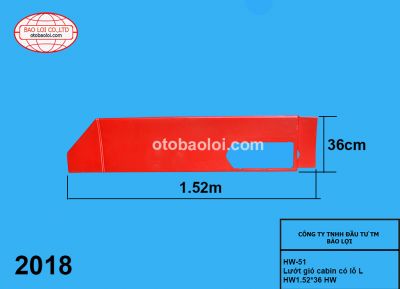 Lướt gió cabin có lỗ L  HW1.52*36 HW