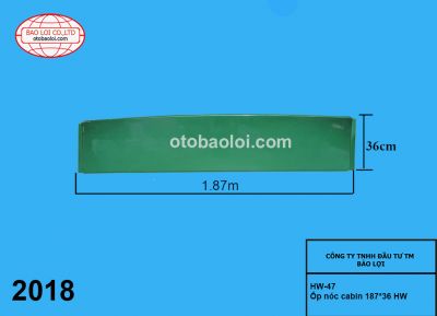 Ốp nóc cabin 187*36 HW