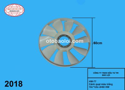Cánh quạt màu trắng 10c*12lo d=60 HW