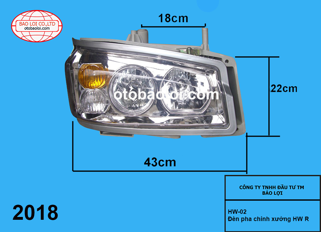 Đèn pha chính xưởng HW07 R  (mau xanh)