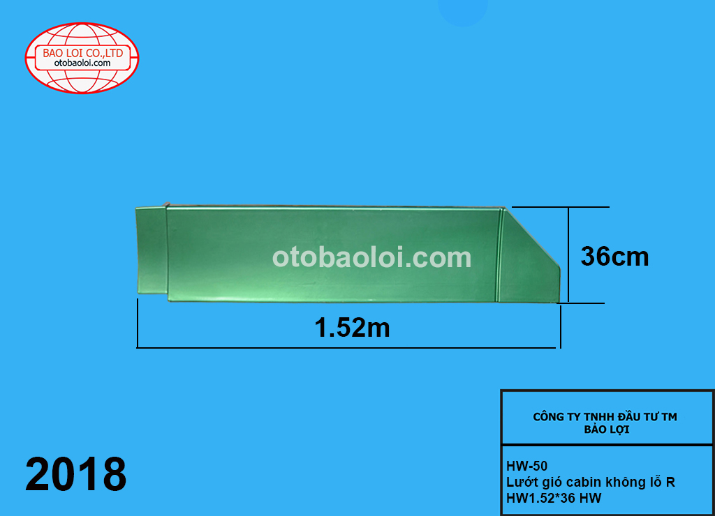 Lướt gió cabin không lỗ R HW1.52*36 HW