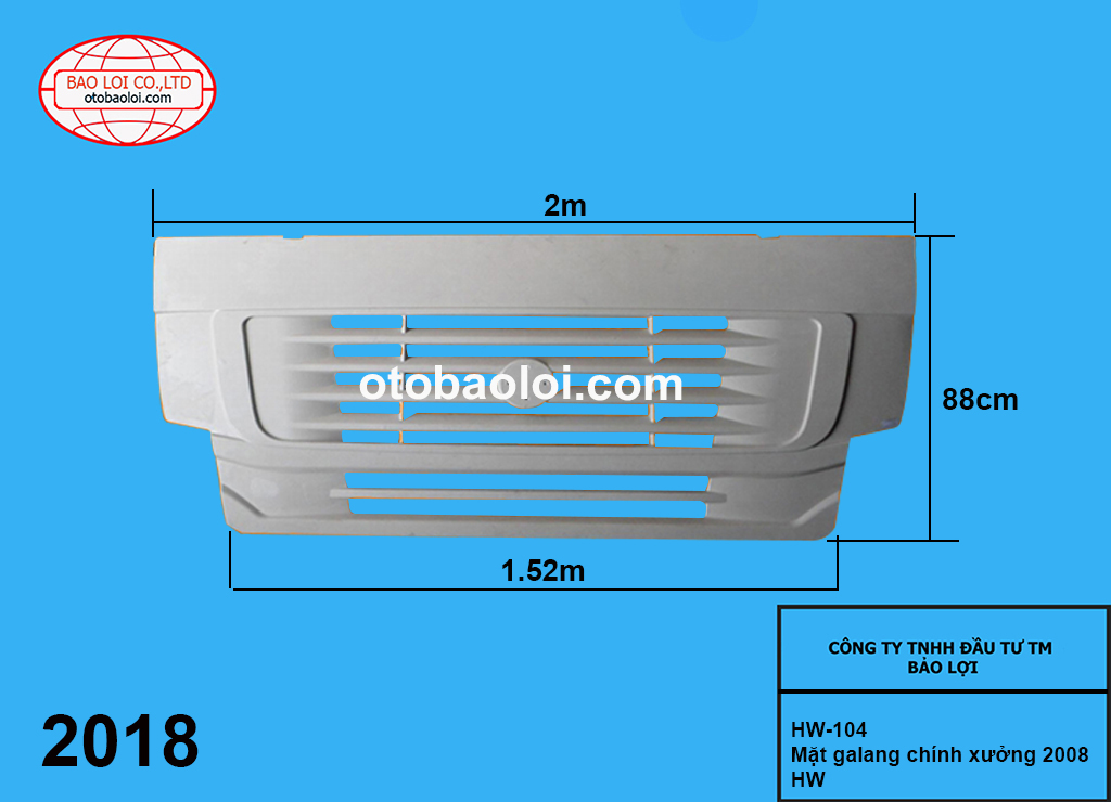 Mặt galang chính xưởng 2008 HW