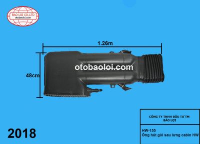Ống hút gió sau lưng cabin HW