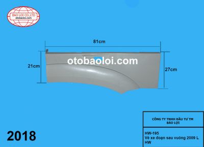 Vè xe đoạn sau vuông 2009 L HW