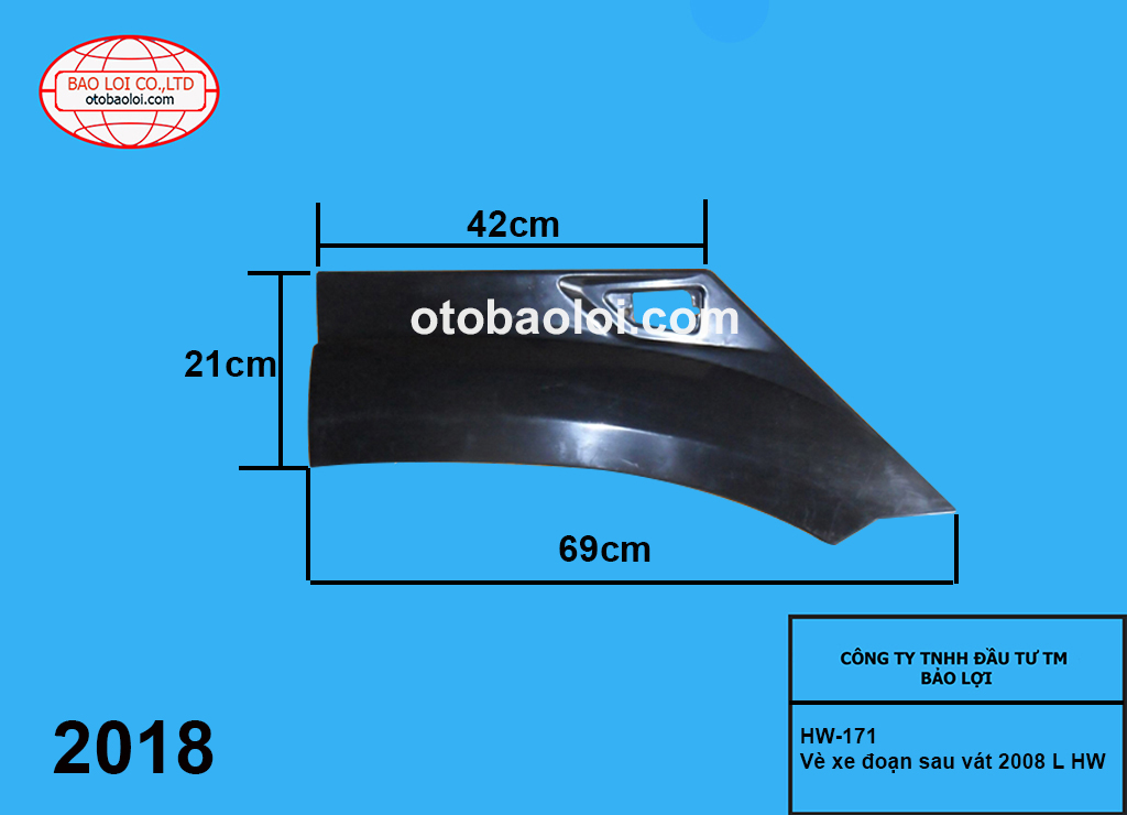 Vè xe đoạn sau vát 2008 L HW