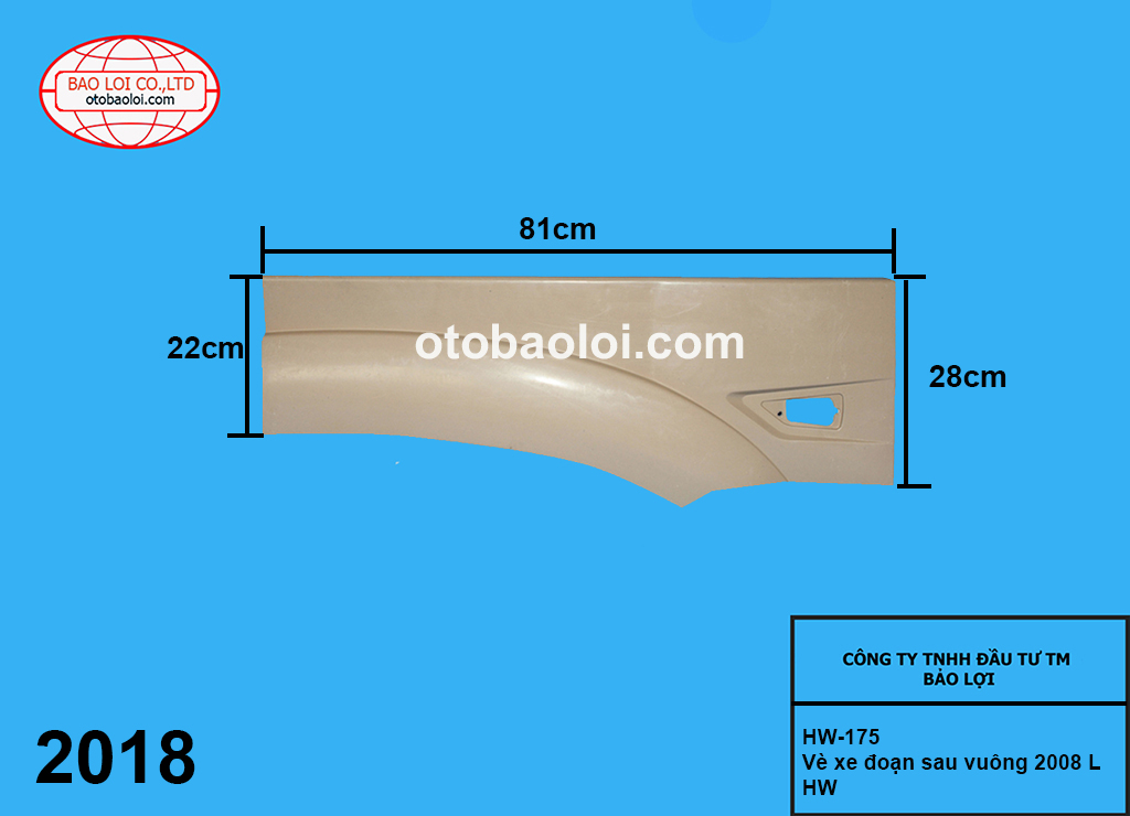 Vè xe đoạn sau vuông 2008 L HW